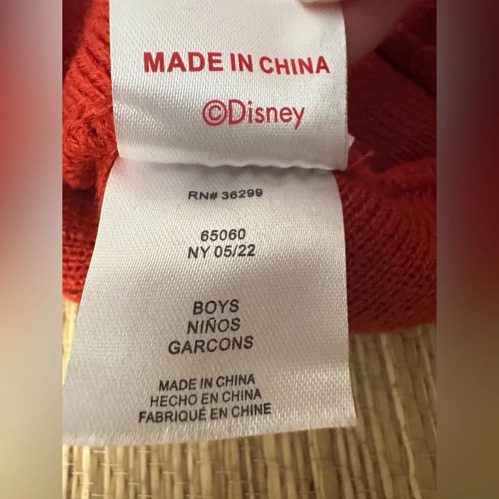 Disney Mickey Mouse Red Beanie Winter Hat One Size Kids